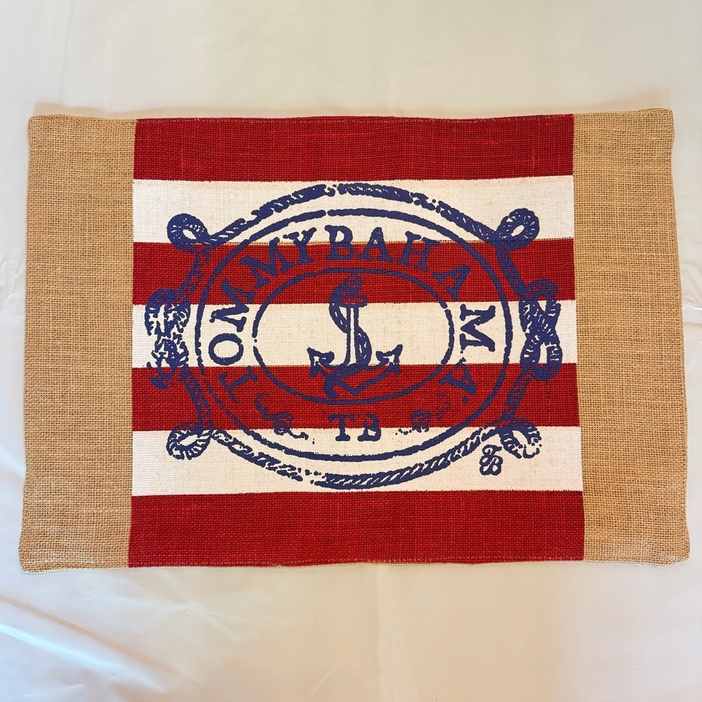 Tommy Bahama Set of Four Mismatched Coordinating Placemats Nautical Pineapple